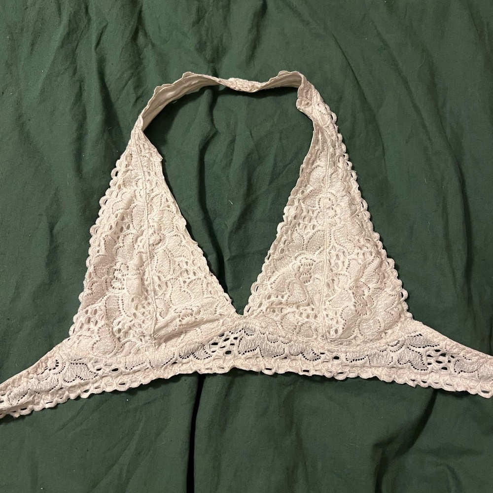 Elegant Lace Halter Bralette